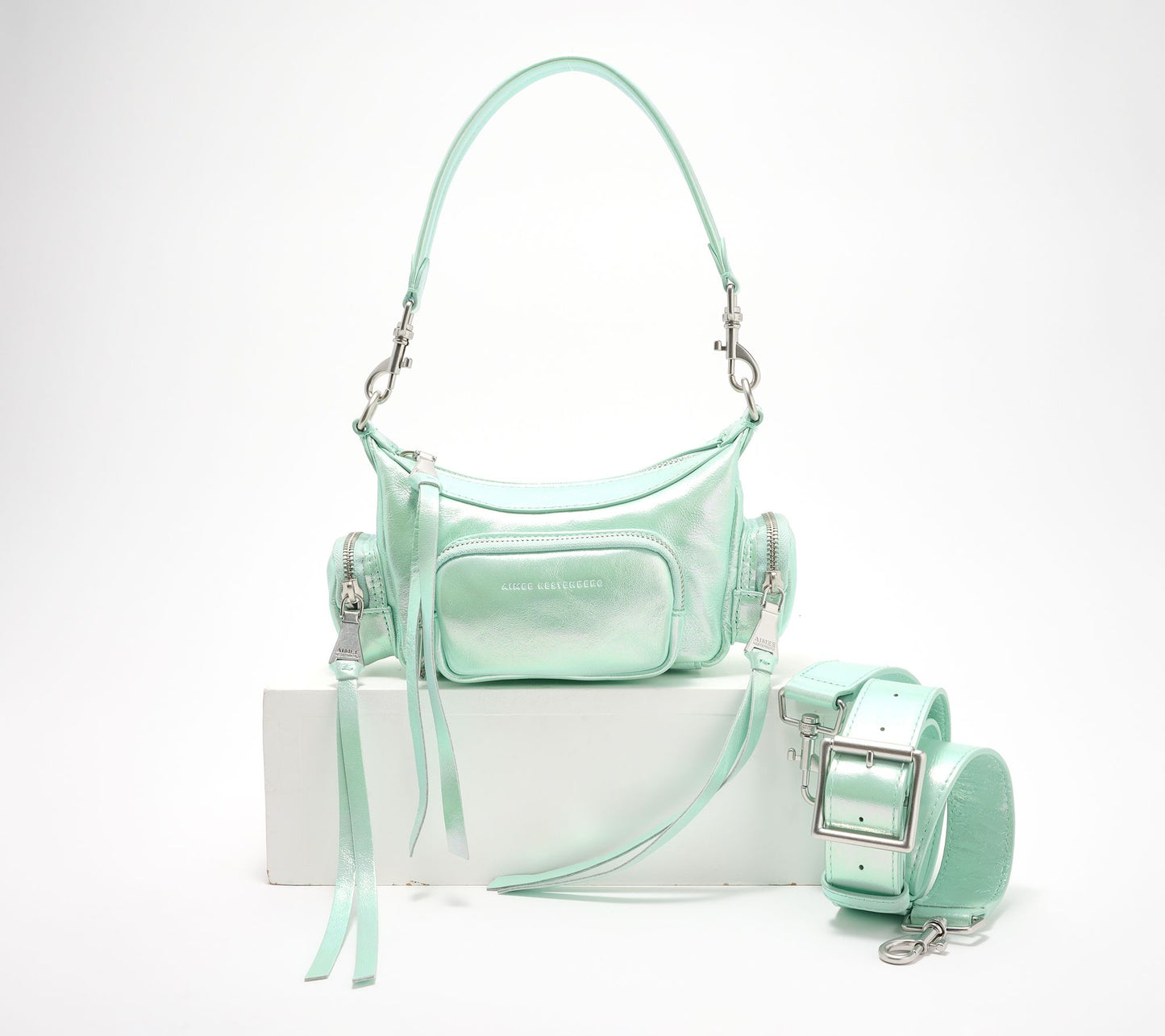 "As Is" Aimee Kestenberg Leather Away We Go Mini Crossbody