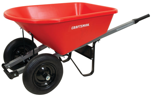CRAFTSMAN 6-cu ft 2 Wheel Poly Push Wheelbarrow CMXMBBARP6DW