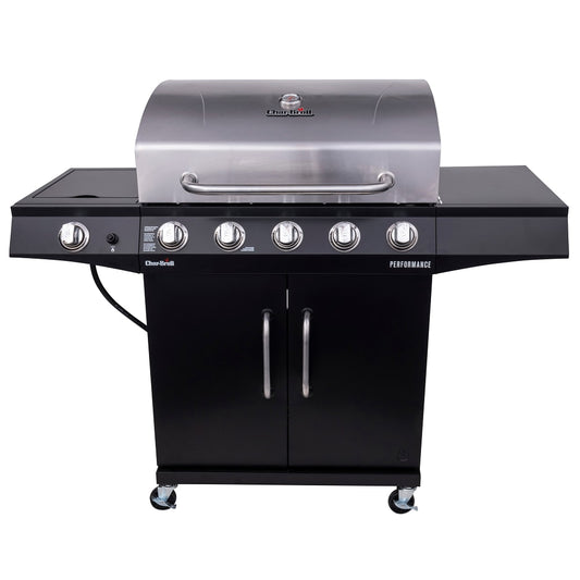 Char-Broil Performance Series Silver 5-Burner Liquid Propane Gas Grill with 1 Side Burner 463451022