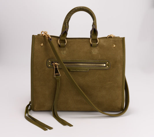 "As Is" Aimee Kestenberg Corduroy Stockbridge Satchel